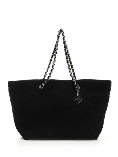 Tory Burch Ella Chain Shoulder Bags Black
