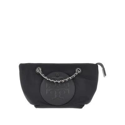Tory Burch 'ella Chain Small' Recycled Nylon Bag In Black