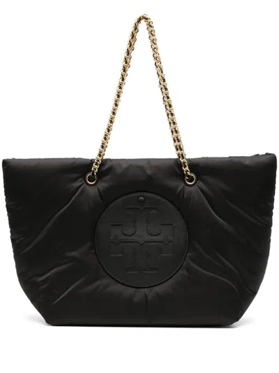 Tory Burch Ella Chain Soft Tote In Black