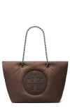 Tory Burch Ella Chain Soft Tote In Tempranillo