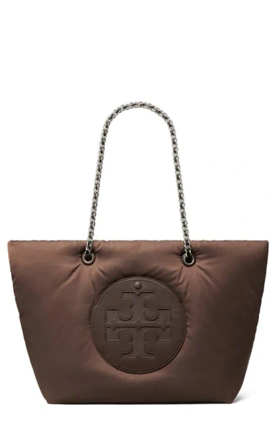 Tory Burch Ella Chain Soft Tote In Tempranillo