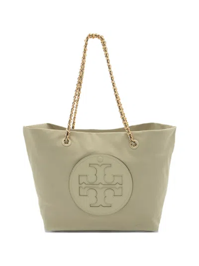 Pre-owned Tory Burch Ella Chain-strap Logo Tote Bag In Neutral