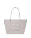 Tory Burch Ella Chain Tote In Bay Gray/silver