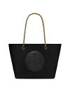 Tory Burch Ella Chain Tote In Black/gold