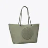 Tory Burch Ella Chain Tote In Gray