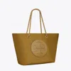 Tory Burch Ella Chain Tote In Russet Tan