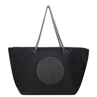 Tory Burch Ella Chain Zip Tote In Black