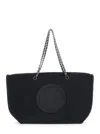 Tory Burch Ella Chain Zip Tote In Black