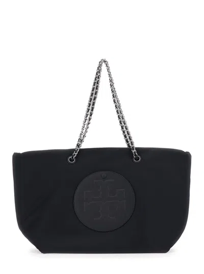Tory Burch Ella Chain Zip Tote In Black