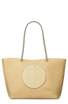 Tory Burch Ella Chain Zip Tote In Brown