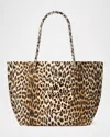Tory Burch Ella Cheetah-print Chain Tote Bag In Leopard