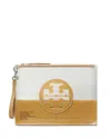 Tory Burch Ella Clear Wristlet Pouch Bag In Neutral