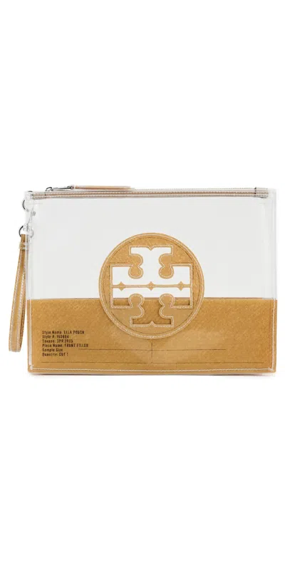 Tory Burch Ella Clear Pouch Clear In Transparent