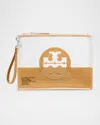 Tory Burch Ella Clear Wristlet Pouch Bag