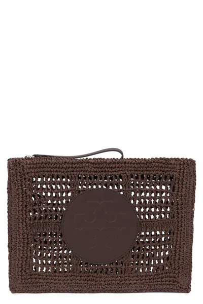 Tory Burch Ella Clutch In Brown