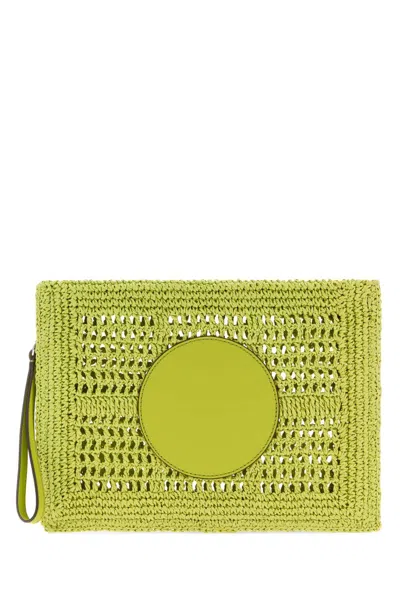 Tory Burch Ella Clutch In Green
