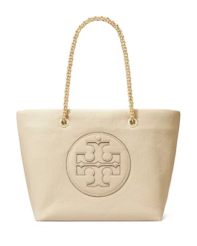 Tory Burch Ella Chain Patent-leather Tote Bag In Yellow