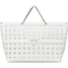 Tory Burch Ella Croc Embossed Leather Shopping Basket Tote