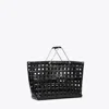 Tory Burch Ella Croc-embossed Market Tote In Black