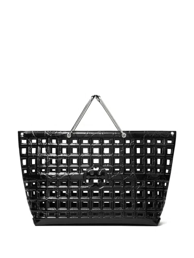 Tory Burch Ella Croc Tote Bag In Black