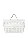 Tory Burch Ella Croc Tote Bag In White