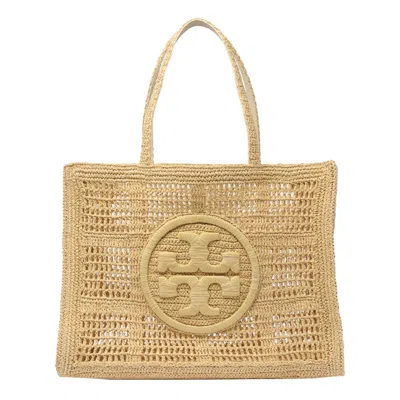 Tory Burch Ella Crochet Large Tote Bag In Beige