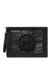 Tory Burch Ella Hand Crochet Wristlet In Black