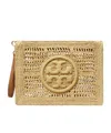 Tory Burch Ella Hand Crochet Wristlet In Nude