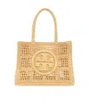 Tory Burch Ella Small Hand Crochet Tote In Nude