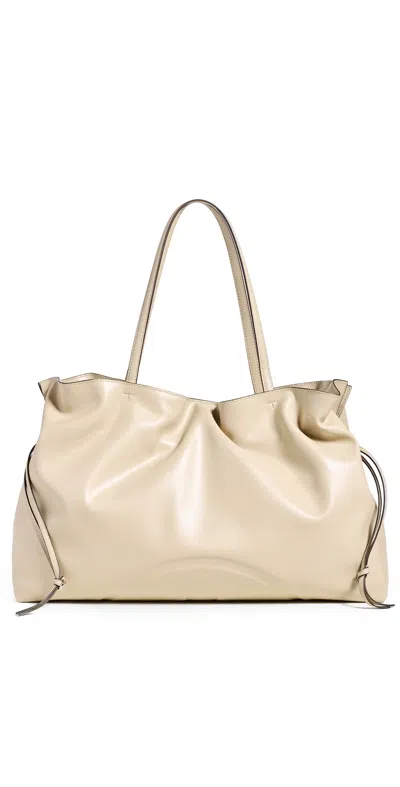 Tory Burch Recycled Drawstring Mini Tote Handbag In Neutral