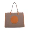 Tory Burch Ella Felt Tote Bag In Brown