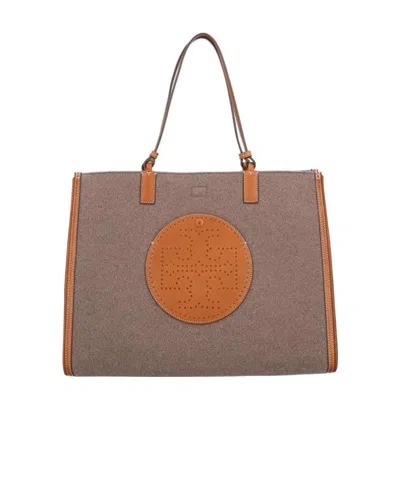 Tory Burch Ella Felt Tote Bag In Brown