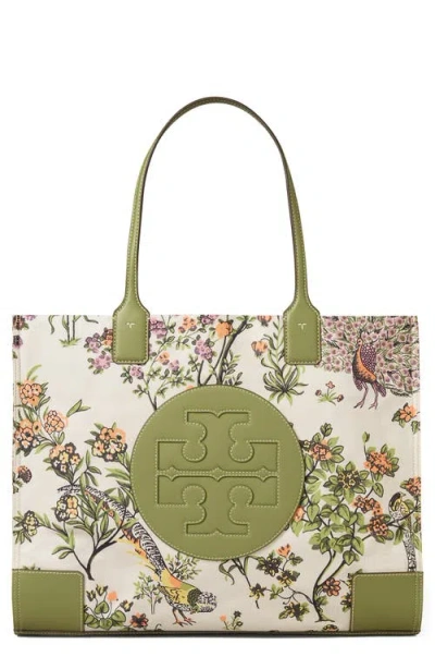 Tory Burch Ella Printed Tote In Winter Sage