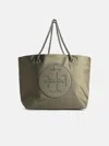 Tory Burch 'ella' Green Nylon Shopping Bag In Green