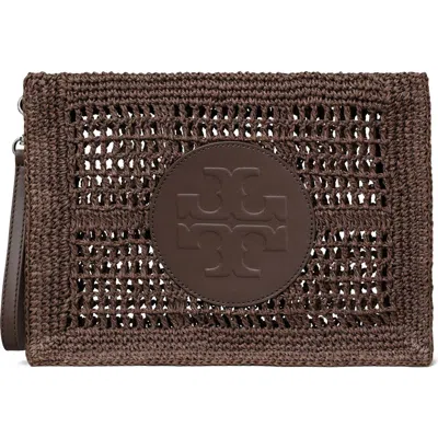 Tory Burch Ella Hand Crochet Wristlet In Blue