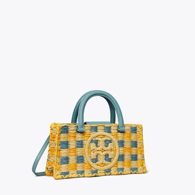 Tory Burch Ella Hand-crocheted East-west Tote In Deep Turquoise