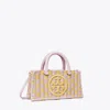 Tory Burch Ella Hand-crocheted East-west Tote In Pale Purple