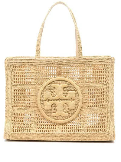 TORY BURCH TORY BURCH ELLA HAND-CROCHETED LARGE TOTE BAGS