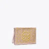 Tory Burch Ella Hand-crocheted Pouch In Pale Purple