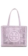 Tory Burch Ella Hand Crocheted Small Tote Pale Purple In Pale Purple