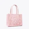 Tory Burch Ella Hand-crocheted Small Tote In Pink