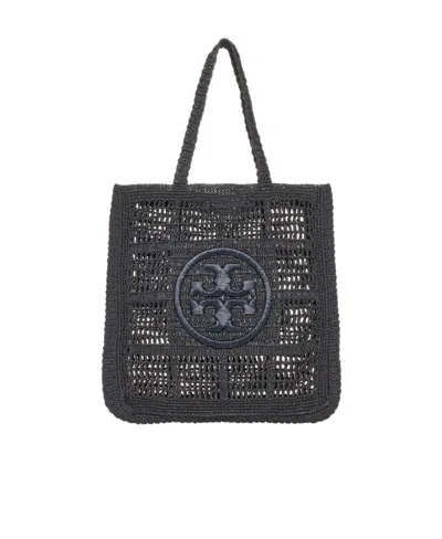 Tory Burch Ella Hand-crocheted Tote Bag In Black