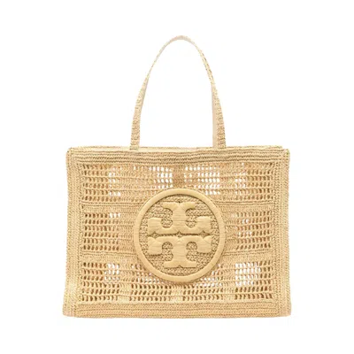 Pre-owned Tory Burch Ella Hand-crocheted Large Tote Bag 'natural' | Tan | Women's Size Onesize