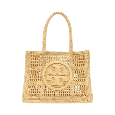 Pre-owned Tory Burch Ella Hand-crocheted Small Tote 'natural' | Tan | Women's Size Onesize