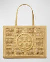 Tory Burch Hand-crocheted Rectangular Tote Dual Handles In Brown