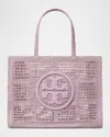 Tory Burch Ella Large Hand Crocheted Tote In Pale Purple