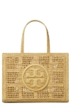 Tory Burch Ella Large Crochet Raffia Tote Bag In Natural