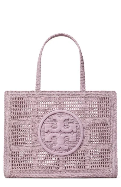 Tory Burch Ella Large Hand Crocheted Tote In Pale Purple