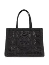 Tory Burch Black Small Hand-crochete Ella Tote Bag