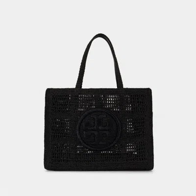 Tory Burch Ella Large Shopper Bag In Black